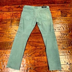 Balmain steel grey/blue size 34 motorcycle jeans